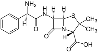 Description: File:Ampicillin Structural Formulae V.1.svg